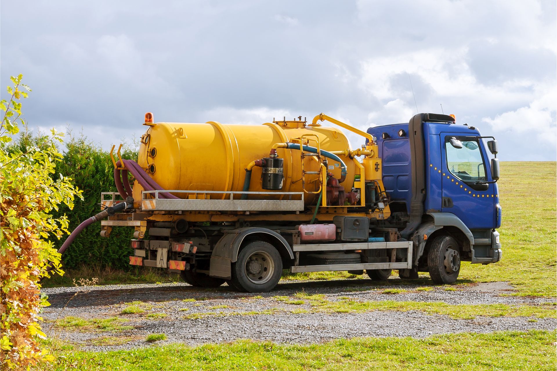 Camion de vidange de fosse septique